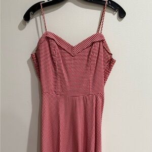 Red Gingham Women's Dress Betsy Johnson Summer Dress